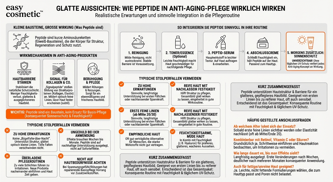 Wie wirken Peptide in Anti-Aging-Produkten und für wen eignen sie sich?