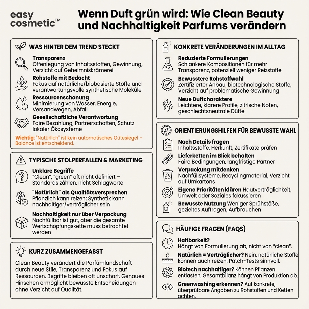 Wie wirken sich Nachhaltigkeit und Clean-Beauty-Trends auf moderne Düfte aus?