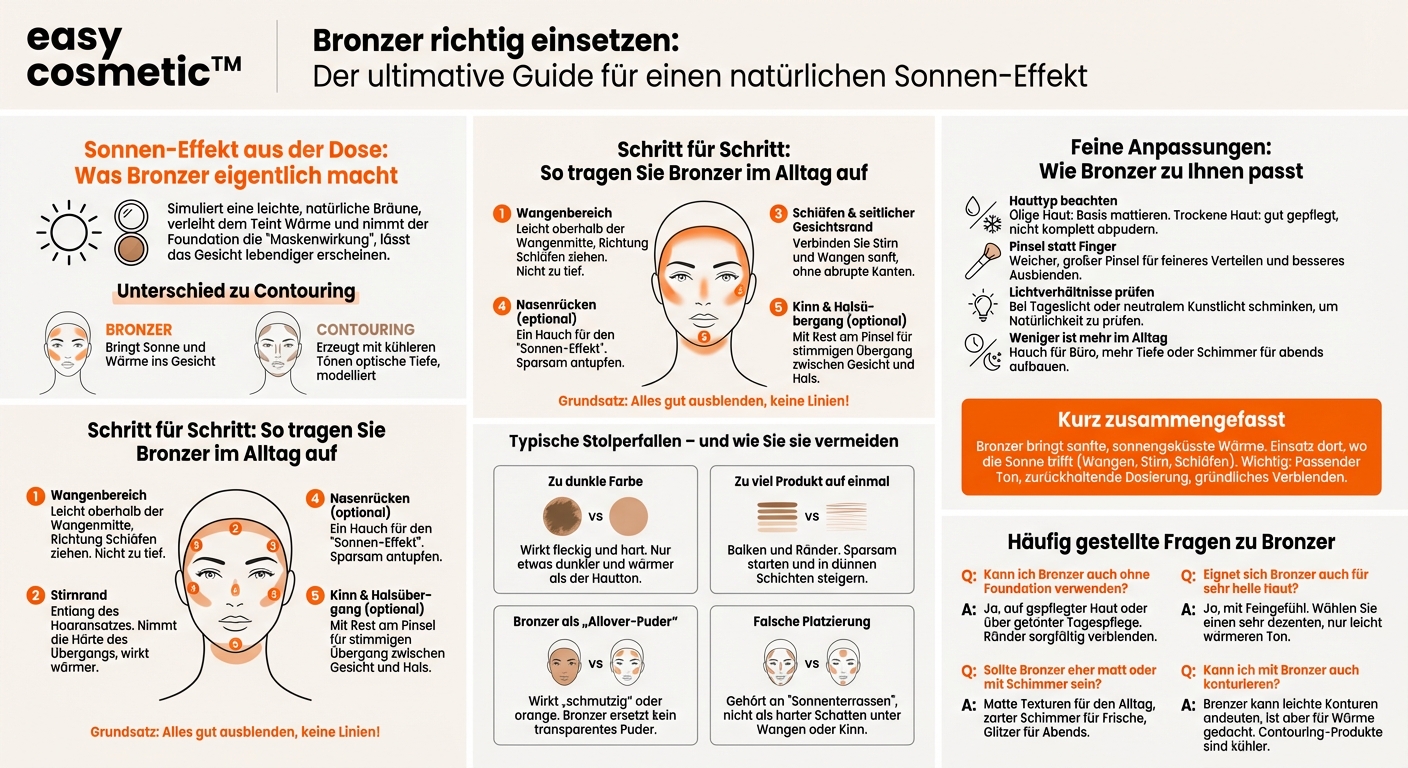 Wofür brauche ich Bronzer und wo trage ich ihn auf?
