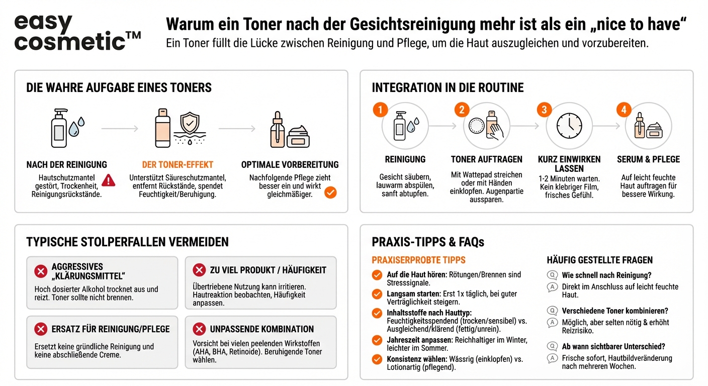 Wofür verwendet man einen Toner nach der Gesichtsreinigung?