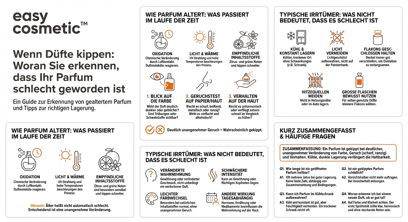 Woran erkenne ich, dass ein Parfum schlecht geworden ist?