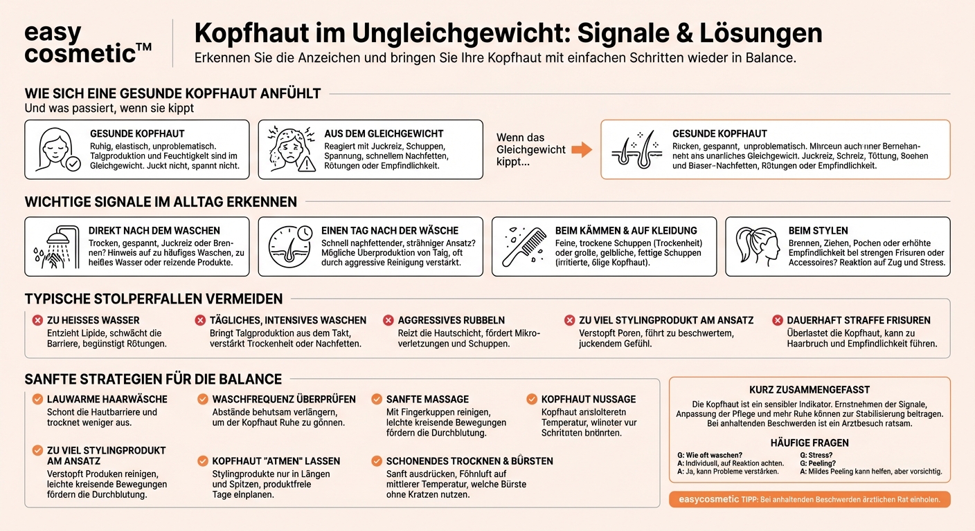 Woran erkenne ich, dass meine Kopfhaut aus dem Gleichgewicht geraten ist?