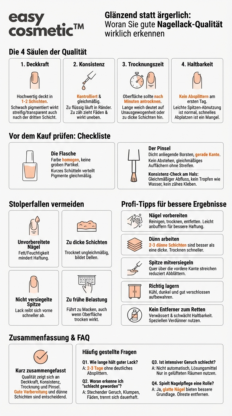 Woran erkenne ich die Qualität eines Nagellacks?