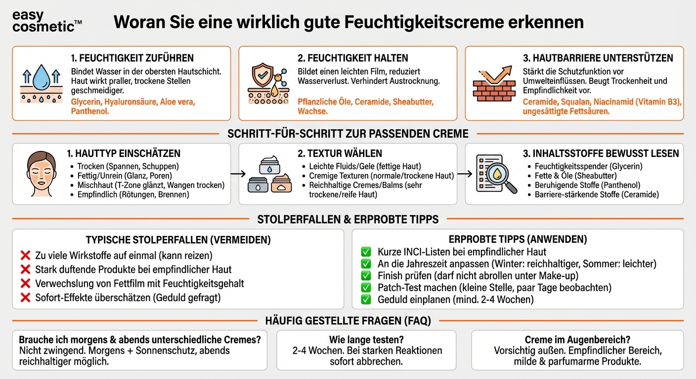 Woran erkenne ich eine gute Feuchtigkeitscreme?