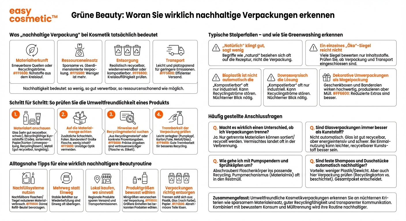 Woran erkenne ich nachhaltig verpackte oder umweltfreundliche Kosmetik?