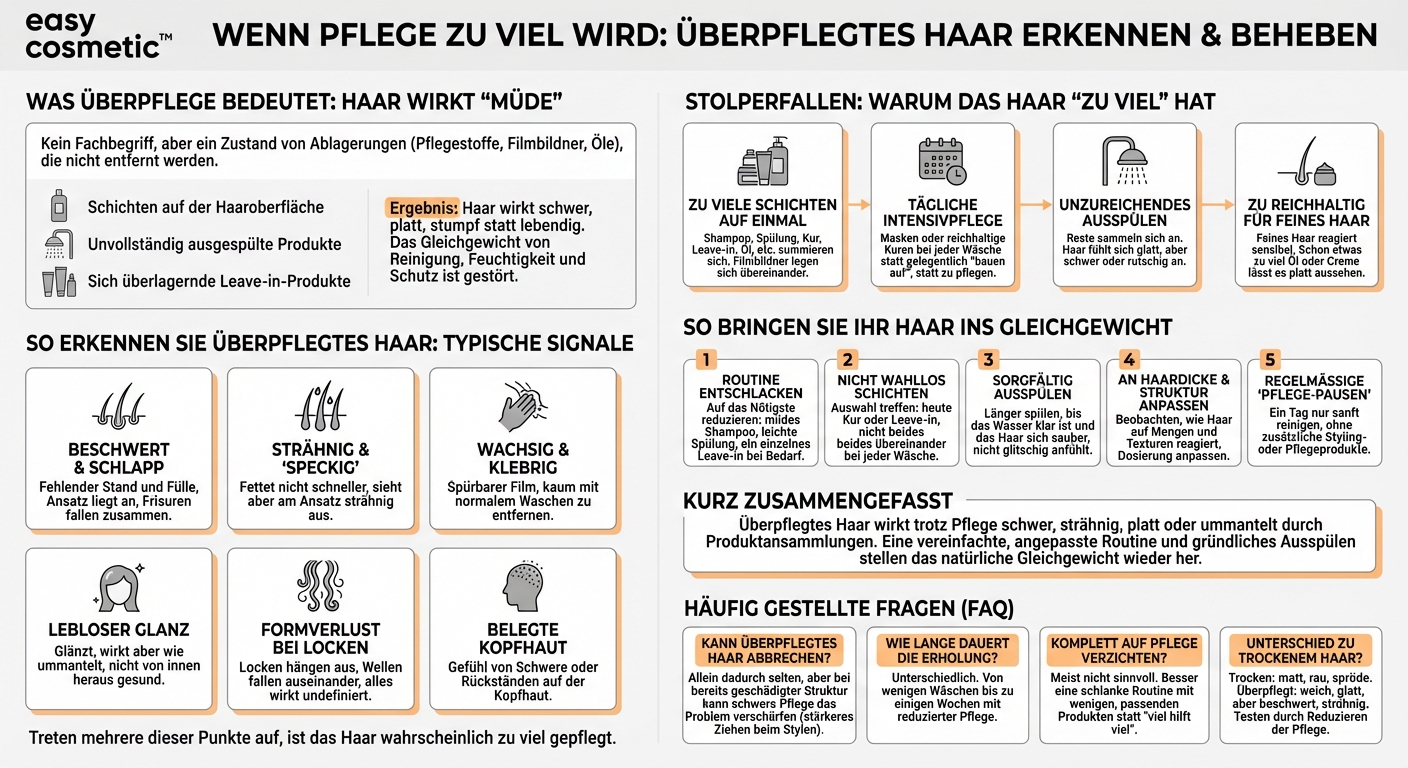 Woran erkenne ich, ob mein Haar durch Pflegeprodukte überpflegt ist?