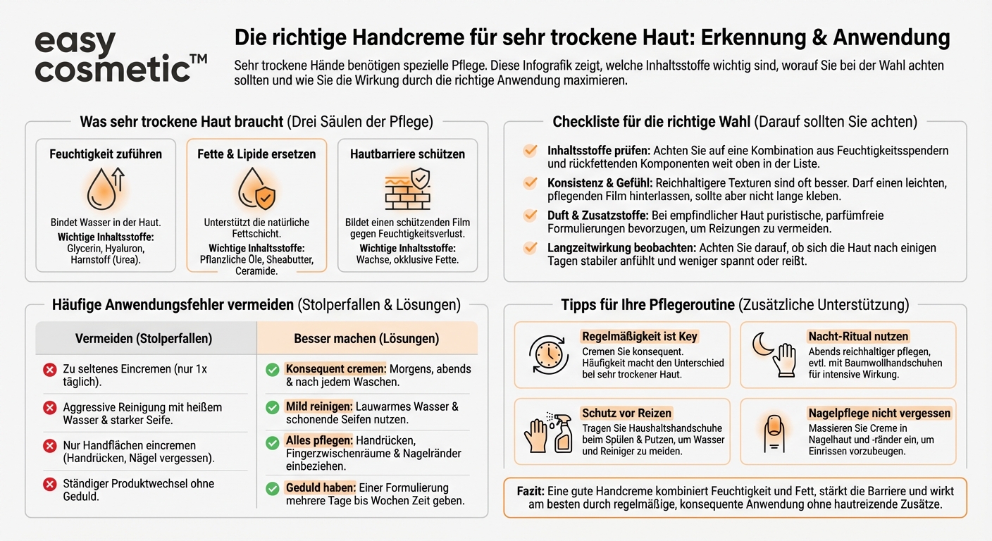 Woran erkennt man eine gute Handcreme für sehr trockene Haut?