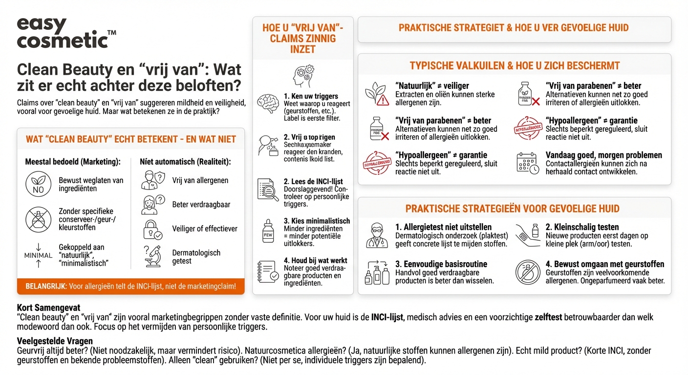 Zijn ‘clean beauty’- of ‘vrij van’-claims echt een teken van betere verdraagzaamheid bij allergieën?