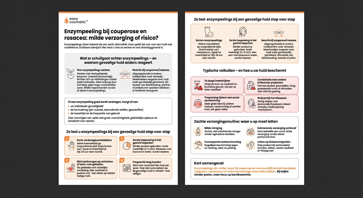 Zijn enzympeelings mild genoeg voor couperose of rosacea?