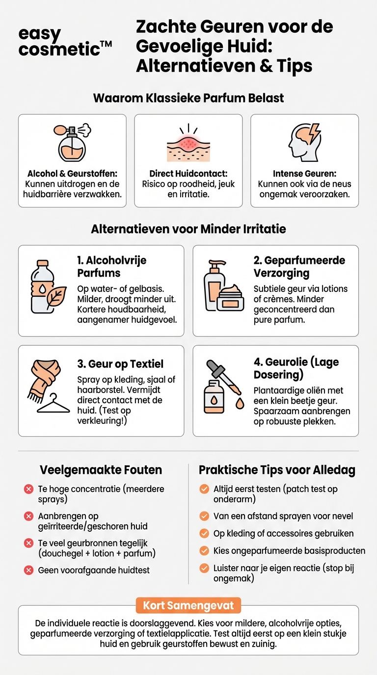 Zijn er alcoholvrije parfums of alternatieven voor zeer gevoelige personen?