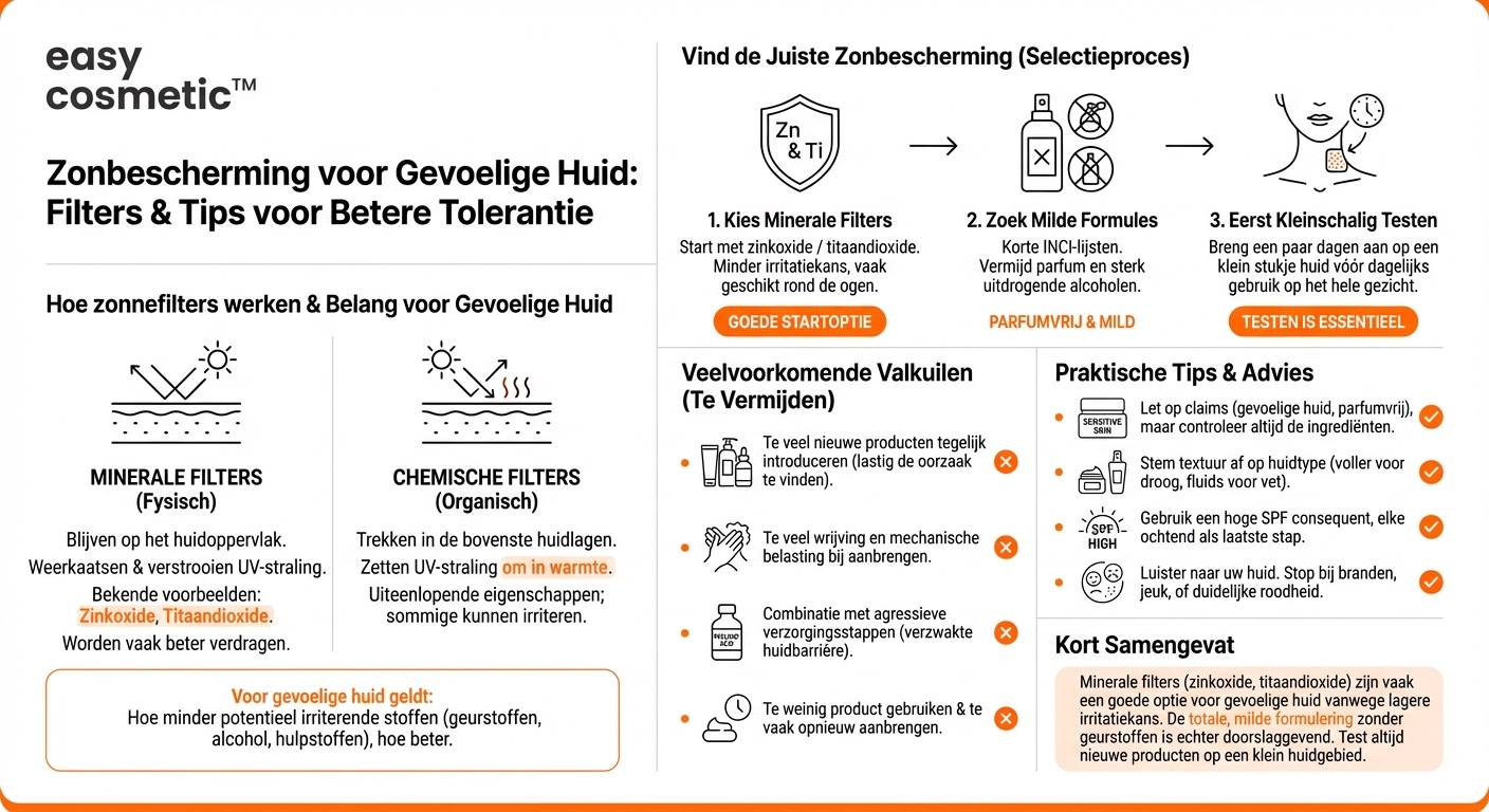 Zijn er bepaalde zonnebrandingrediënten die voor een gevoelige huid geschikter zijn dan andere?