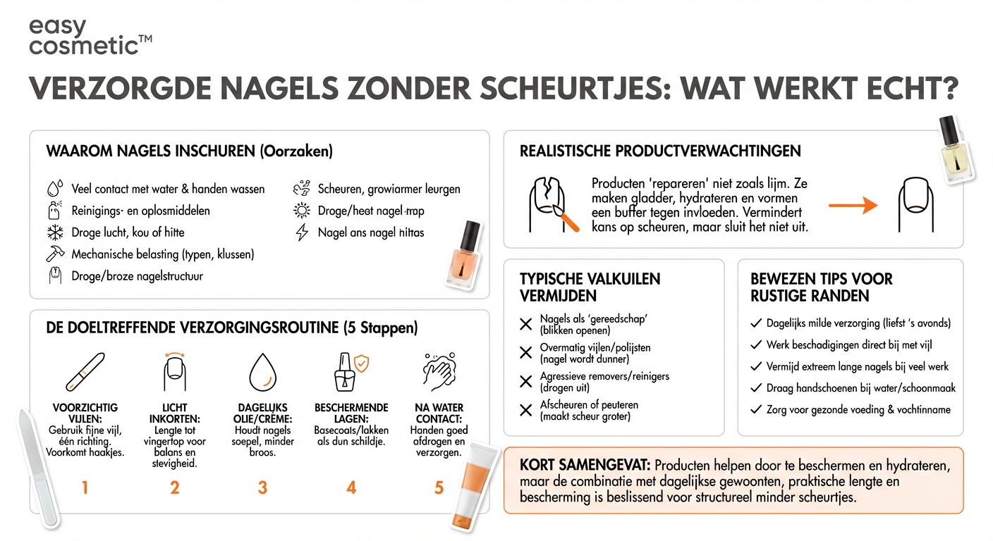 Zijn er nagelverzorgingsproducten die het inscheuren van nagelranden kunnen voorkomen?
