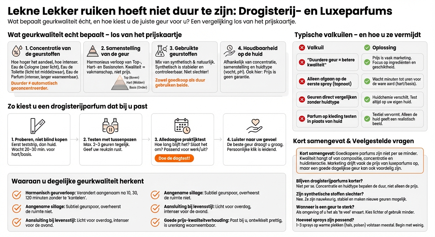 Zijn goedkopere parfums uit de drogisterij kwalitatief veel slechter?