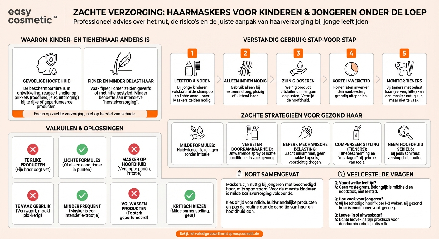 Zijn haarmaskers geschikt voor kinderen of jongeren en zijn er speciale producten voor deze leeftijdsgroepen?