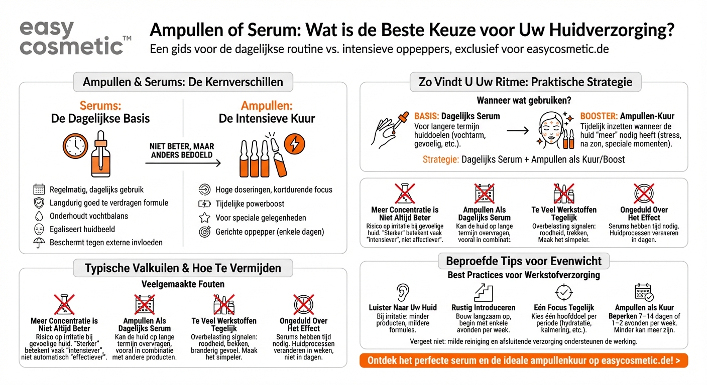 Zijn hooggeconcentreerde ampullen beter dan serums voor de dagelijkse verzorging?