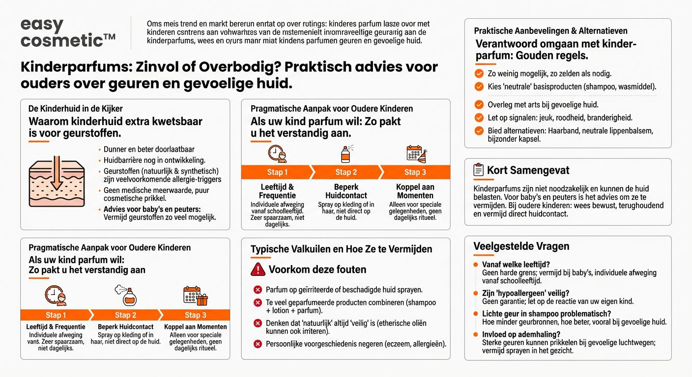Zijn kinderparfums zinvol of moet men bij kinderen in het algemeen liever afzien van geurstoffen?