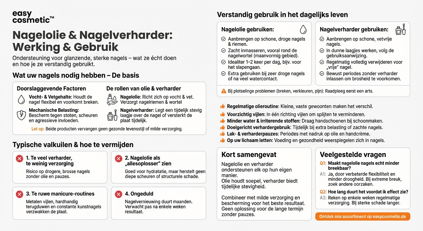 Zijn nageloliën en nagelverharders echt zinvol voor de gezondheid van de nagels?