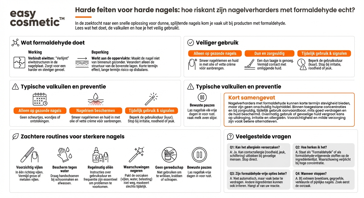 Zijn nagelverharders met formaldehyde schadelijk voor de nagels?