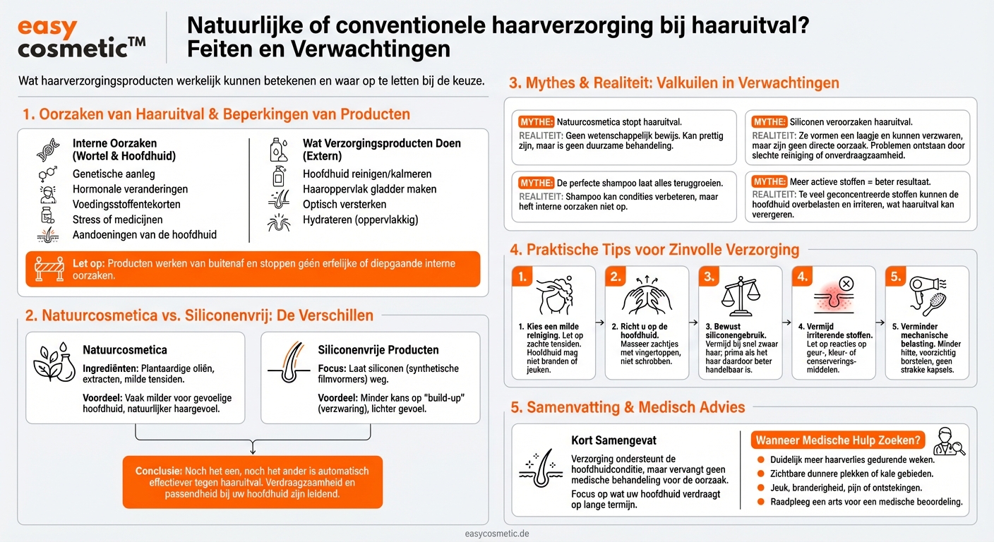 Zijn natuurcosmetica of siliconenvrije producten bij haaruitval nuttiger dan conventionele verzorging?