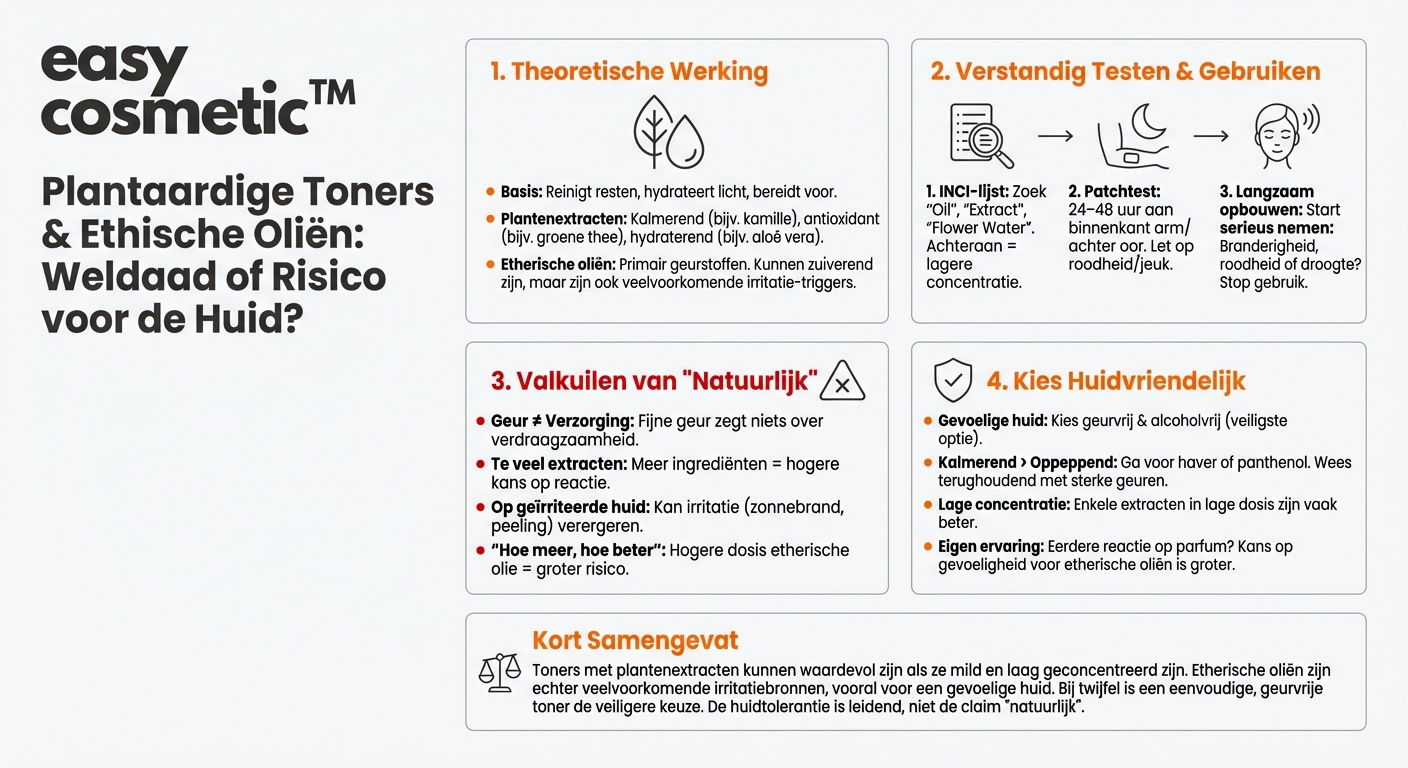 Zijn toners met plantenextracten of etherische oliën aan te raden of kunnen ze de huid irriteren?