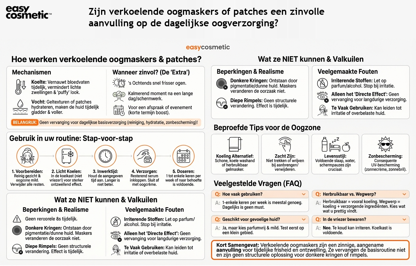 Zijn verkoelende oogmaskers of patches een zinvolle aanvulling op de dagelijkse oogverzorging?