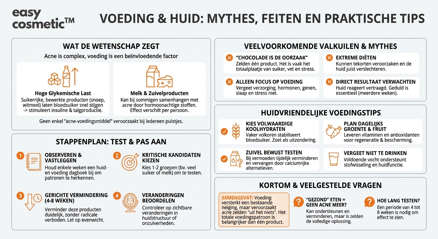 Zorgen bepaalde voedingsmiddelen echt voor een slechte huid of acne?